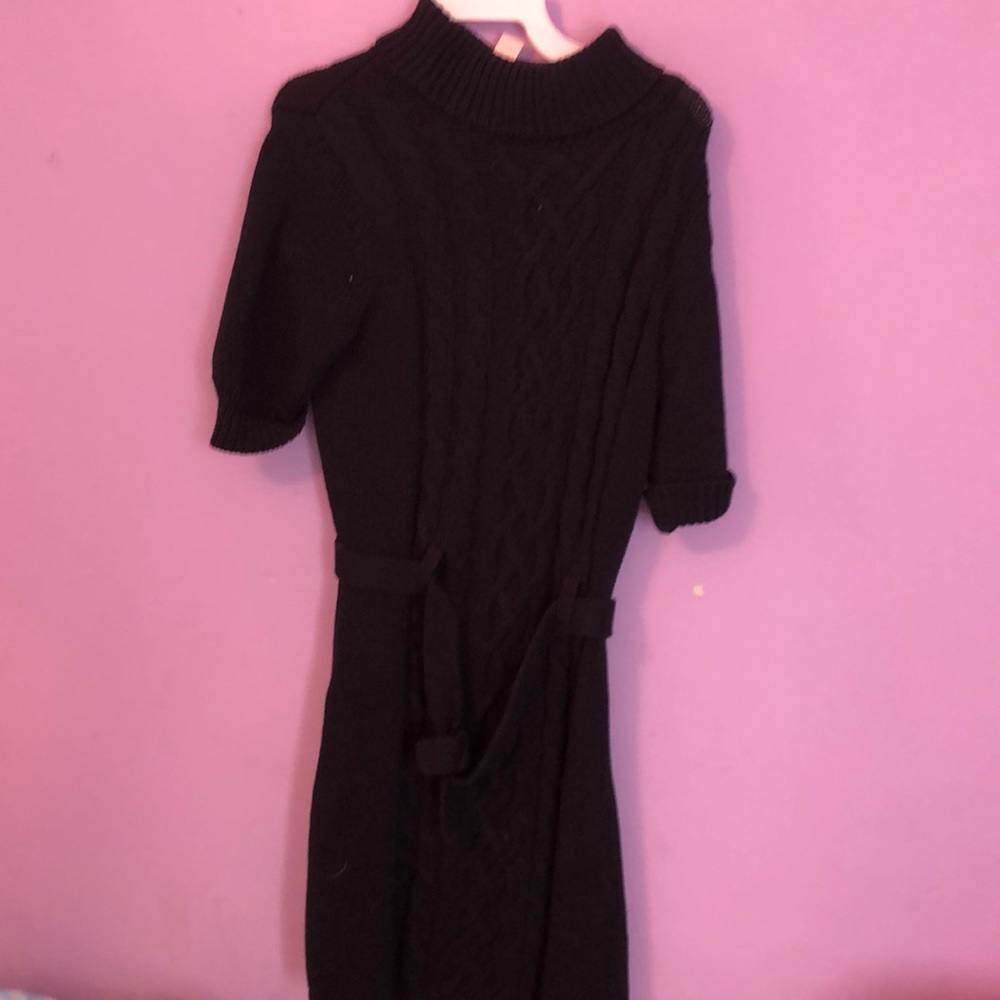 black sweater dress